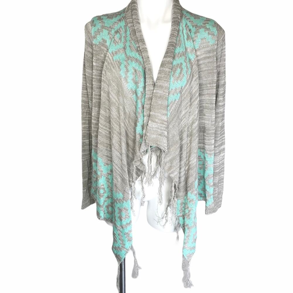 Trillium Open Front Cardigan Gray M